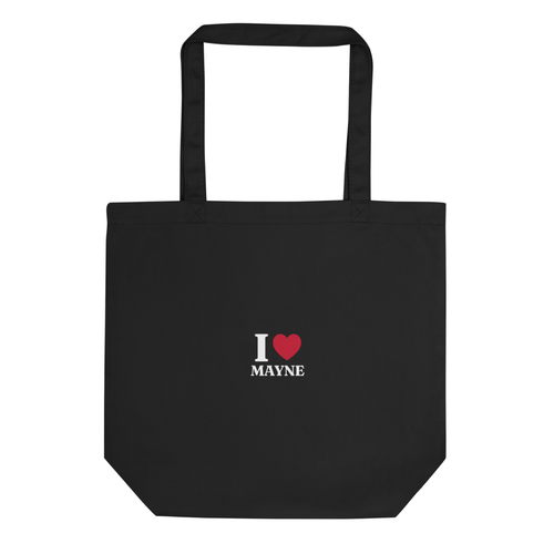 I Love Mayne island Tote Bag (black)