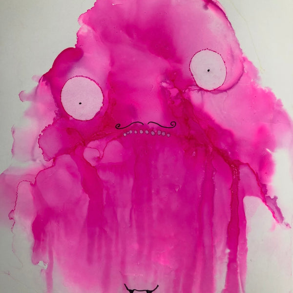 Cole Carter Original Print | "Stanley. He loves a good buffet but sadly is afraid of people"