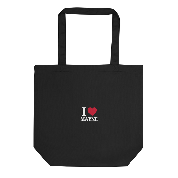 I Love Mayne island Tote Bag (black)