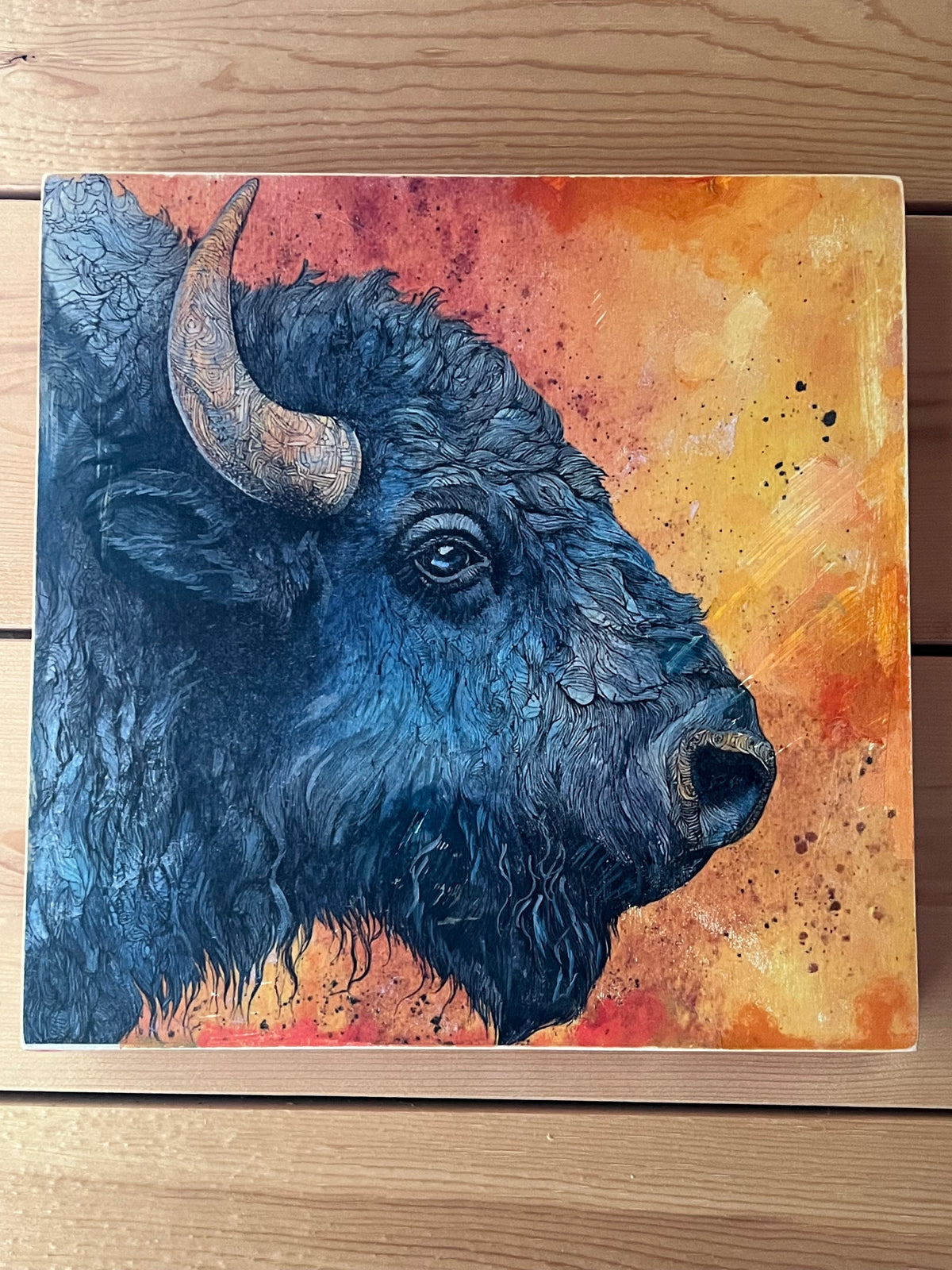 Original painting on wood by The Healing Place, Mayne Island