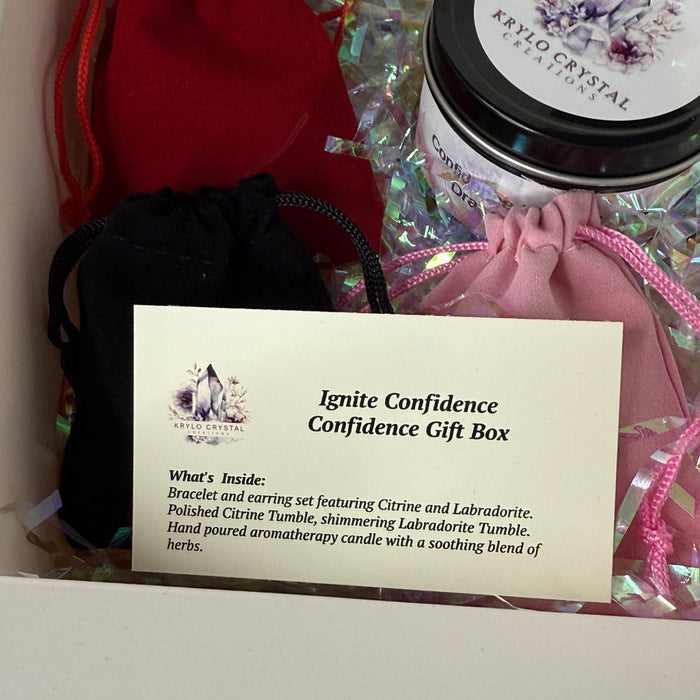 Ignite Confidence crystal gift box by Krylo Crystal Creations