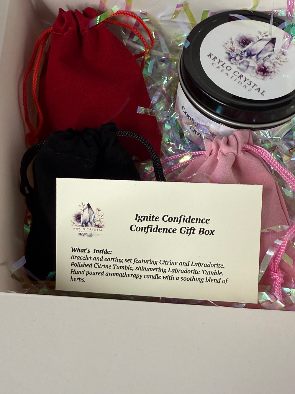 Ignite Confidence crystal gift box by Krylo Crystal Creations