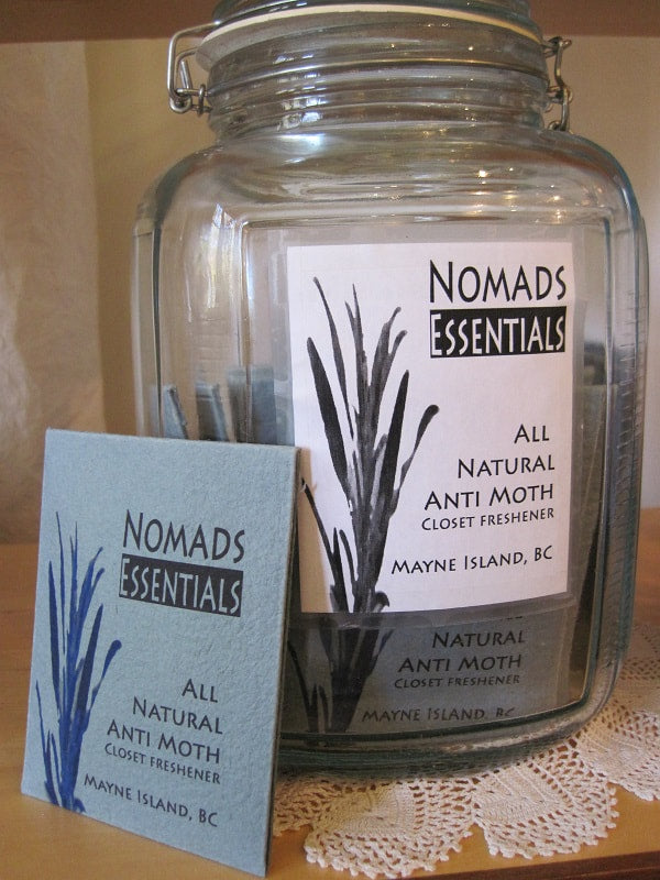 Anti Moth Sachet closet and car freshener by Nomads Essentials, Mayne Island BC